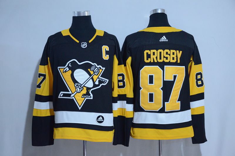 2017 NHL Pittsburgh Penguins #87 Crosby black Adidas Stitched Jersey